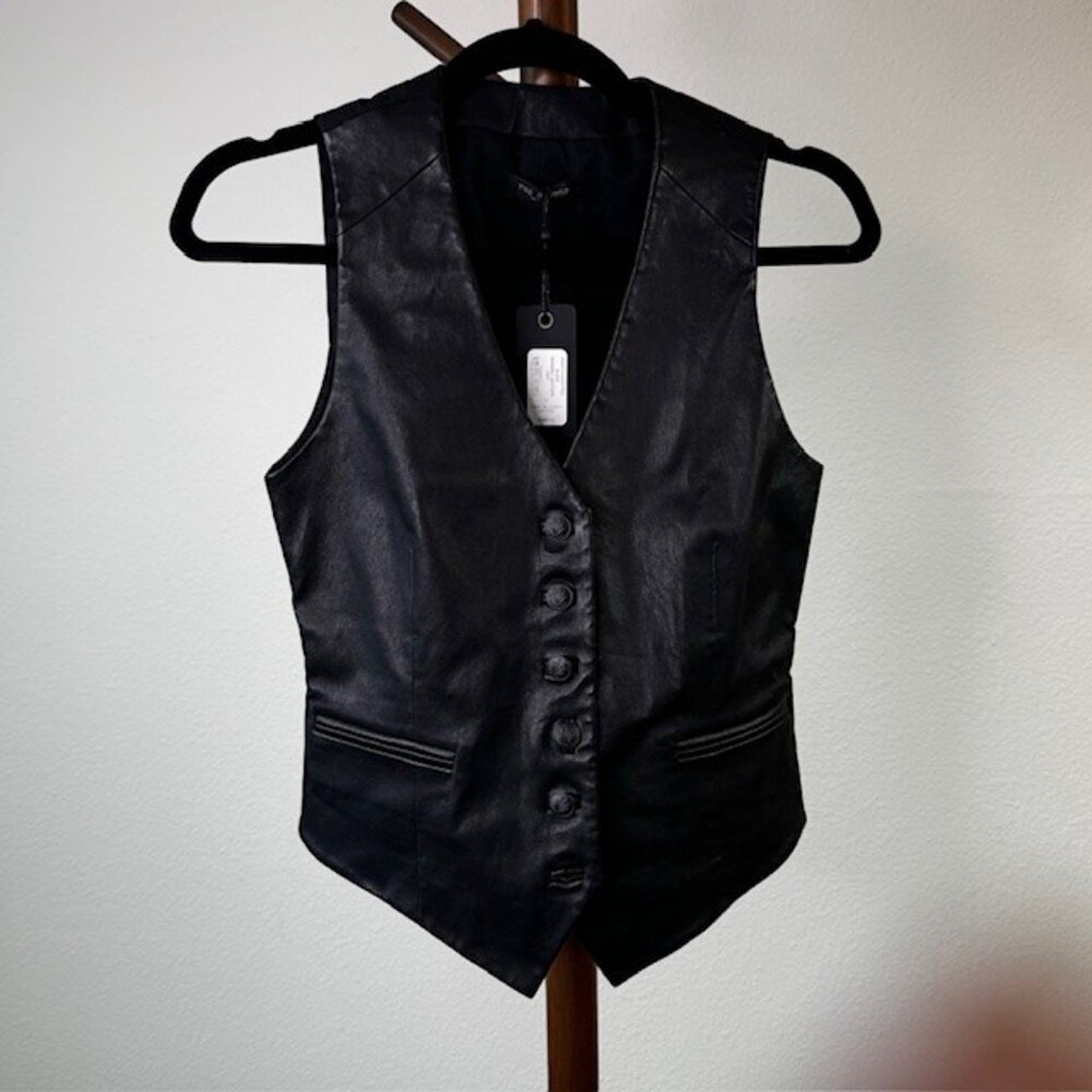 Rag and Bone Vanessa leather vest size 0